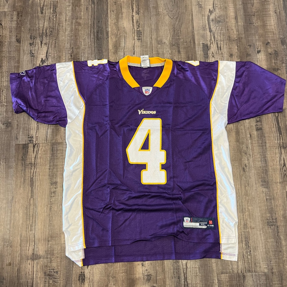 Brett Favre, Minnesota Vikings #4, Purple Football Jersey